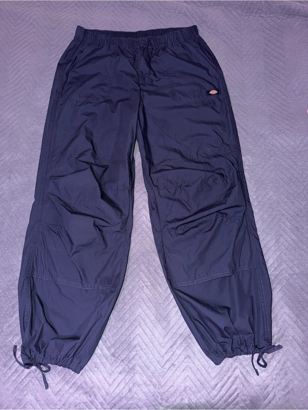 Dickies Women Blue Gorpcore Parachute Pants Drawstring Joggers M